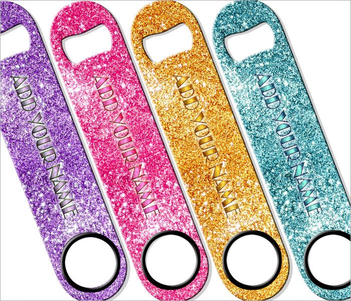 ADD YOUR NAME SPEED Bottle Opener – Bling – Several Color Options