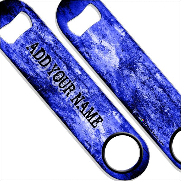 ADD YOUR NAME SPEED Bottle Opener – Grunge – Several Color Options