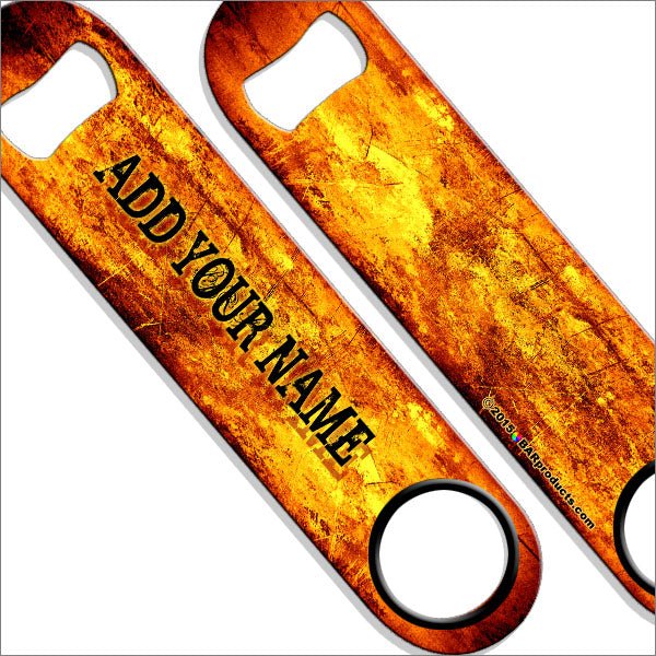 ADD YOUR NAME SPEED Bottle Opener – Grunge – Several Color Options