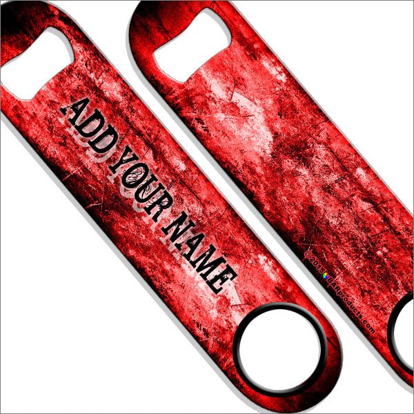 ADD YOUR NAME SPEED Bottle Opener – Grunge – Several Color Options