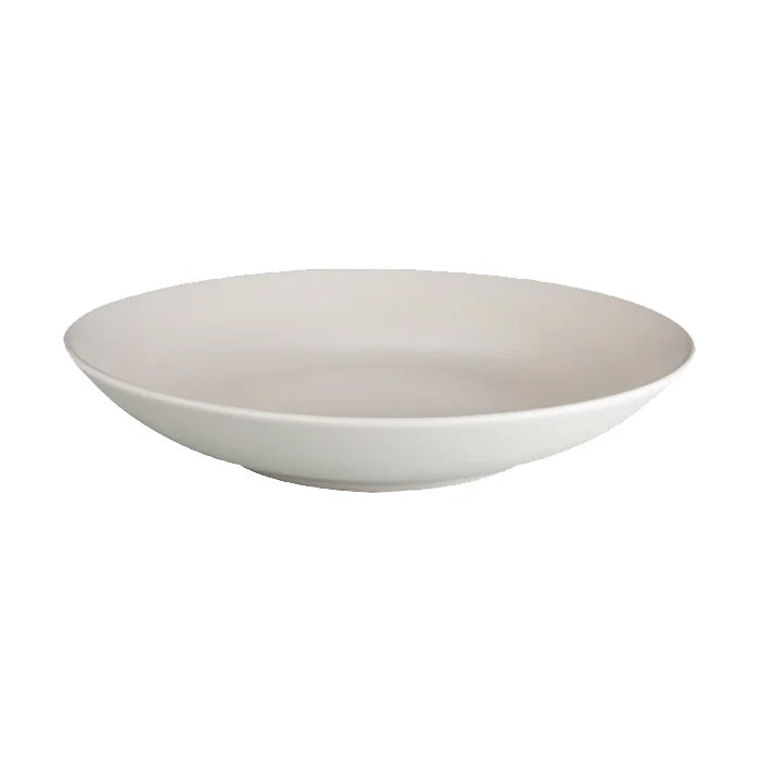 Ziena 020280 Stoneware Deep Coupe Plate, Cream, 18 oz., Case of 12