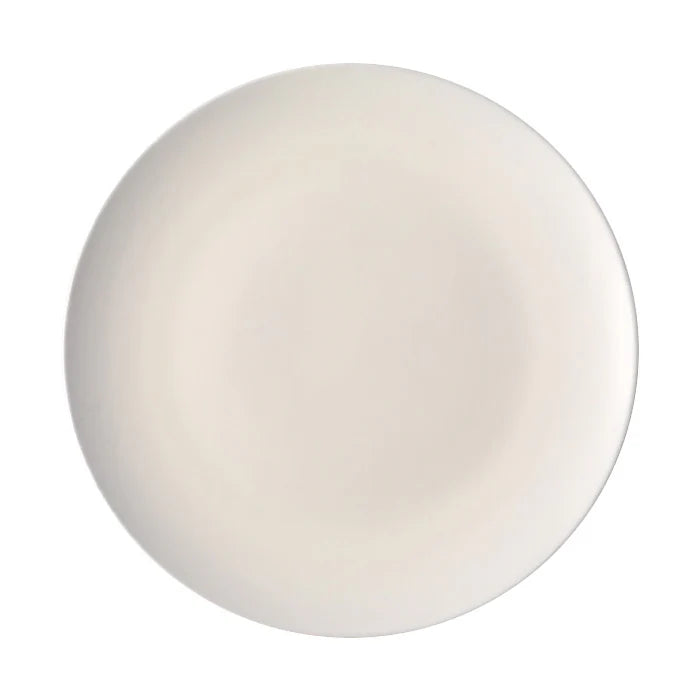 Ziena 020270 Stoneware Coupe Plate, Cream, 10-1/4, Case of 12