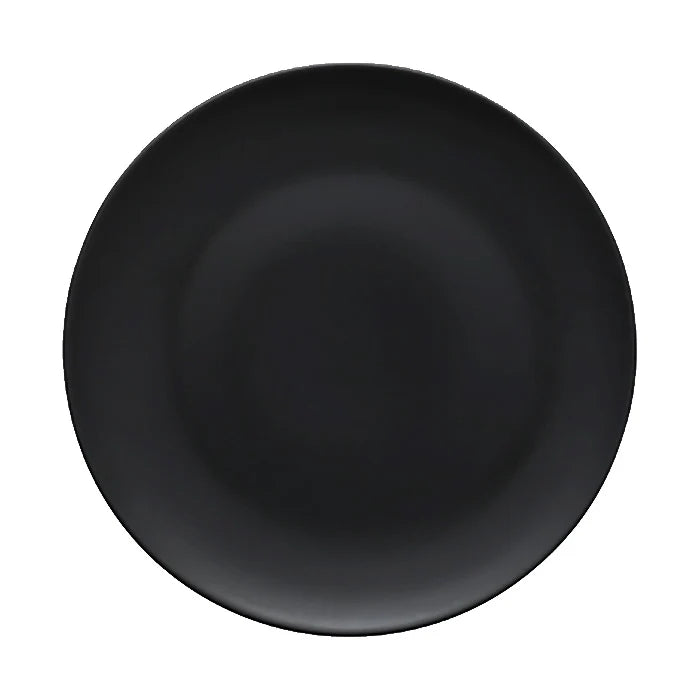 Ziena 020400 Stoneware Coupe Plate, Ebony, 10-1/4, Case of 12