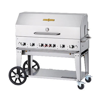 Crown Verity CV-MCB-48RDP-LP Mobile Outdoor Charbroiler, 6 Burners, 56