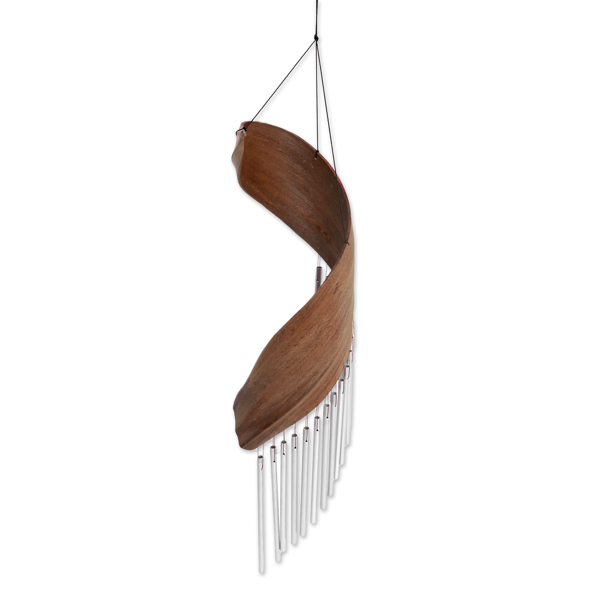 Handmade Minimalistic Coconut Tree Bark Wind Chime from Bali - Bali Serenade
