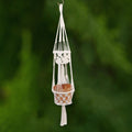 Handwoven Double Cotton Flower Pot Hanger from Bali - Ubud Plants