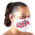 Hand Embroidered Reusable Cotton Mask from Mexico - Rose Garden