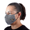 Hand-Painted Cotton Chambray 3-Layer Ear Loop Dog Mask - Grey Chambray Pup