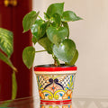 Ceramic Flower Pot from Mexico (6.25 Inch Diameter) - Colorful Mercado