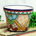 Handmade Ceramic Talavera-Style Planter - Secret Garden