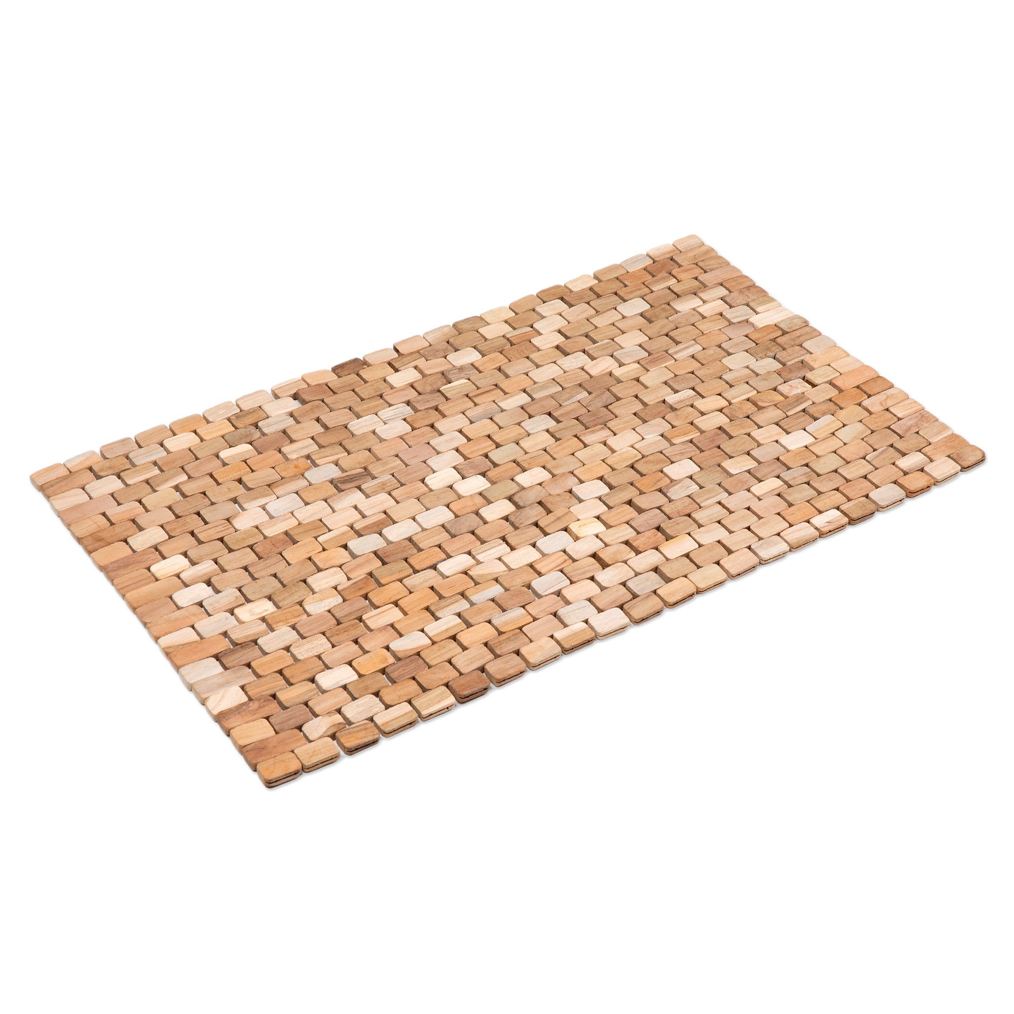 Handcrafted Minimalist Teak Wood Mat from Bali - The Pathway